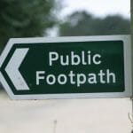 Footpath sign