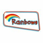 rainbows badge, animated rainbow text