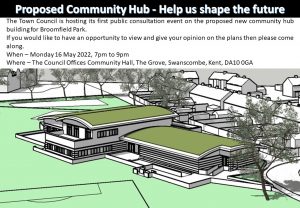 Proposed Community Hub - Public Consultation Event - 16 May 2022 @ Swanscombe & Greenhithe Town Council Offices Community Hall