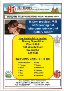 Hearing Aid Maintenance Clinic @ St Marys Church Hall, Greenhithe. @ St Mary's Church Hall | England | United Kingdom